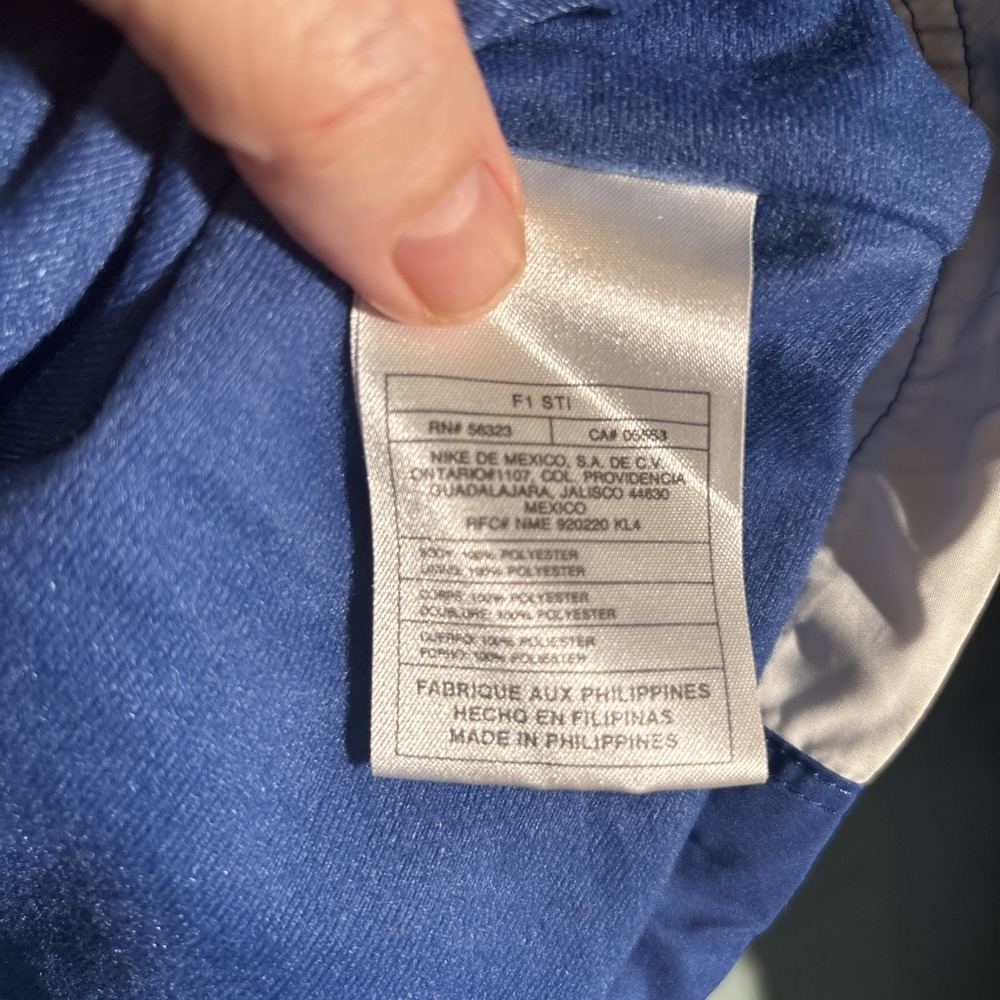 Nike Wind Runner Jacket Ladies Sz XL. Hooded. Blue,‎ White, Teal - Picture 10 of 15